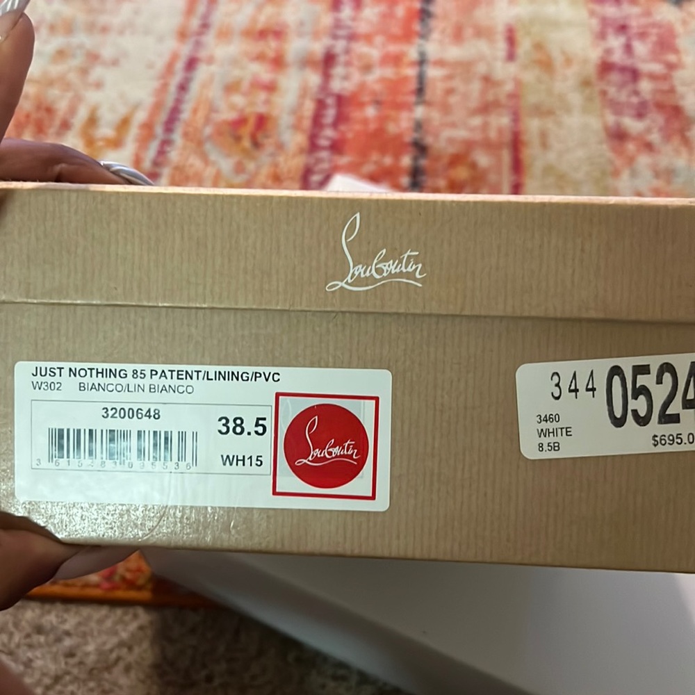 White heels clear straps